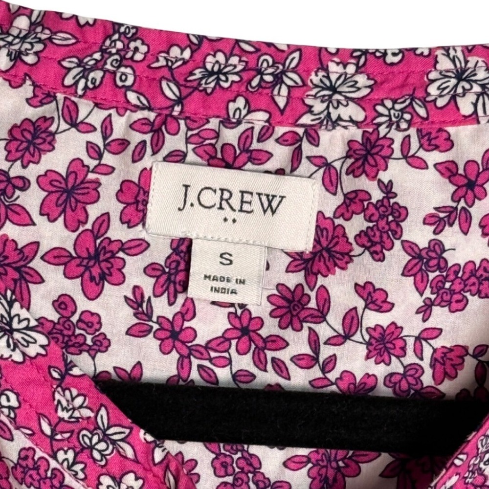 Coastal Preppy Cottagecore JCrew S Floral Liberty Style Romantic Blouse Pink - Picture 4 of 12